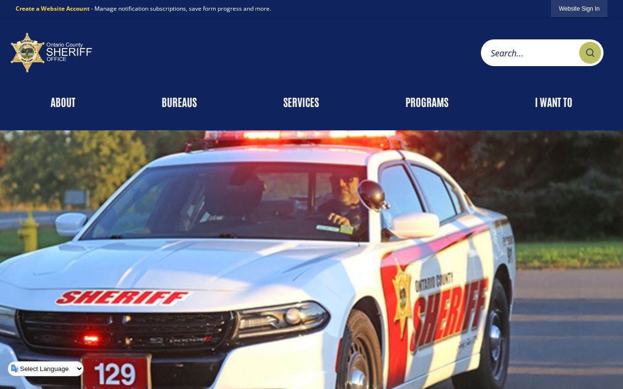 Ontario County Sheriff booking-record source
